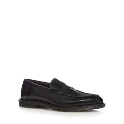 Dr Martens Black 'Penton' leather slip-on loafers